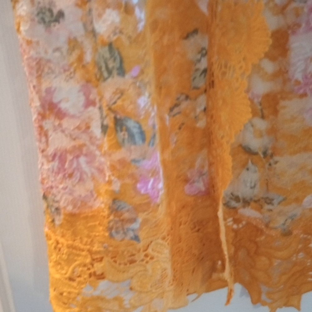 🌺 Jolie & Joy Floral Lace Kimono – Size L – Boho Sheer Cardigan - Picture 6 of 7